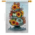 Angeleno Heritage 28 x 40 in. Falltime Harvest Autumn Vibes House Flag H130418-BO